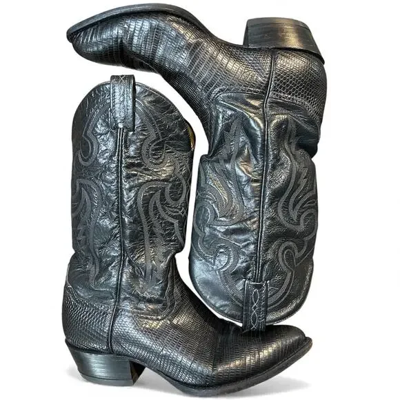 Tony Lama Western Leather Cowboy Boots Size 9.5